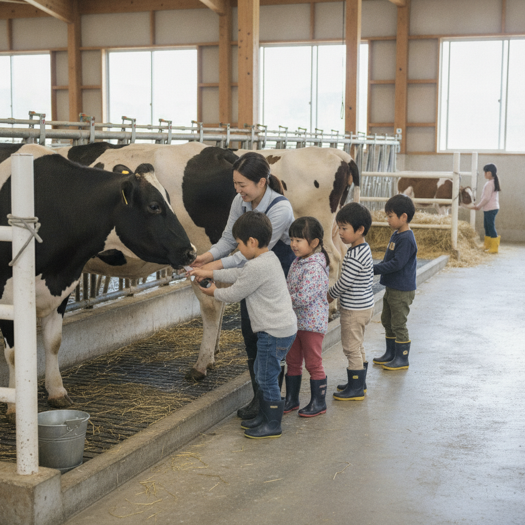 子供の乳搾り体験:単なる遊びを超えた非認知能力育成の真実 乳搾り体験 子供
